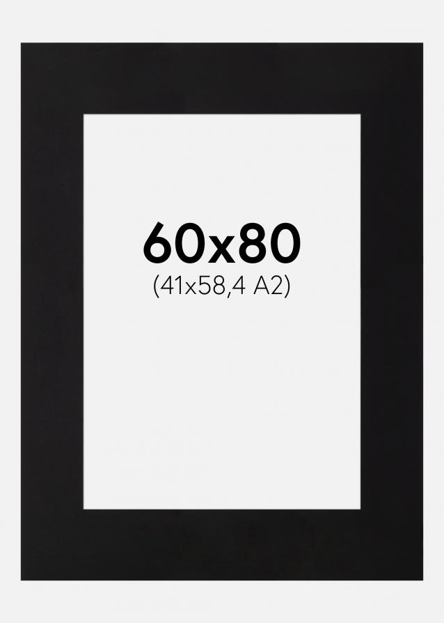 Galleri 1 Passepartout XL Schwarz (weißer Kern) 60x80 cm (41x58,4 - A2)