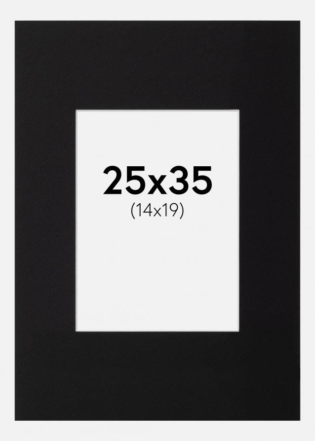 Galleri 1 Passepartout XL Schwarz (weißer Kern) 25x35 cm (14x19)