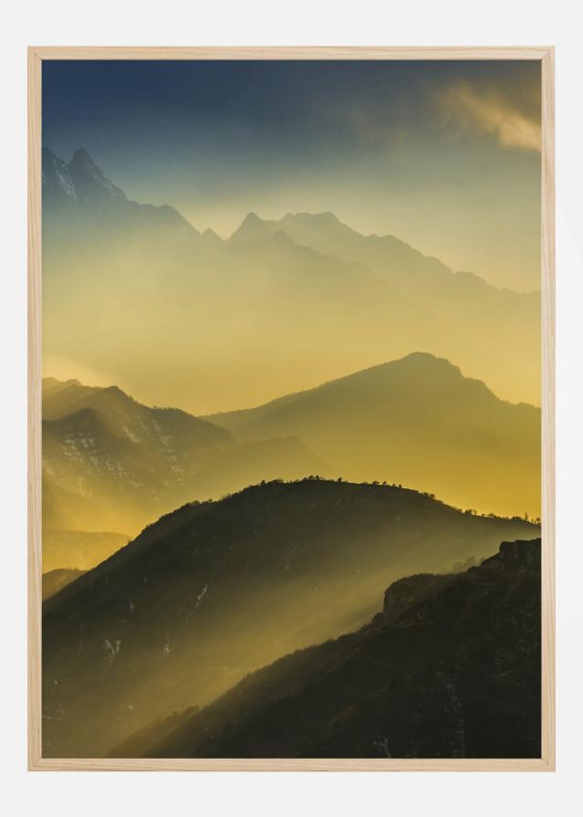 Bildverkstad The Cattleback Mountain Sunset Poster