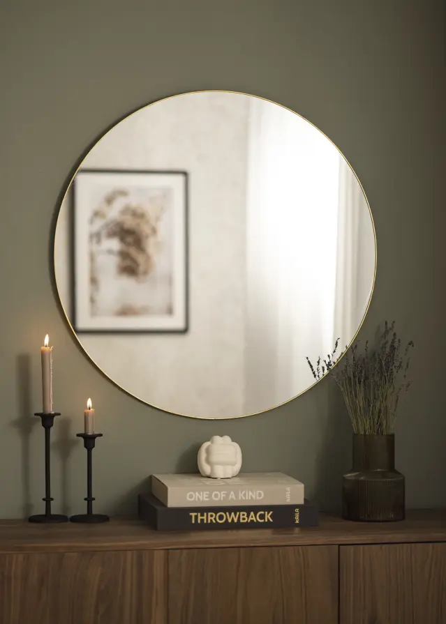 KAILA KAILA Round Mirror - Thin Brass 80 cm Ø