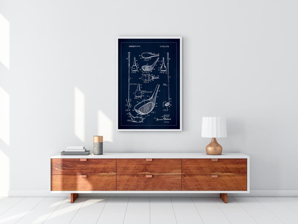 Bildverkstad Patent Print - Golf Club - Blue Poster