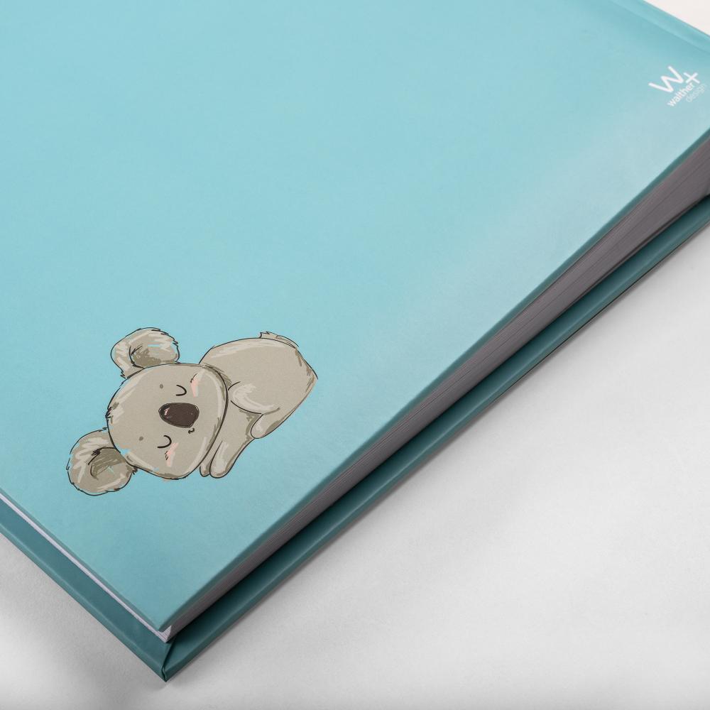 Walther Dreamer Baby-Fotoalbum Türkis - 22,5x24 cm (80 weiße Seiten / 40 Blatt)