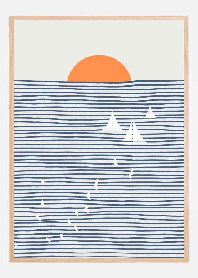 Bildverkstad Three White Sails Poster