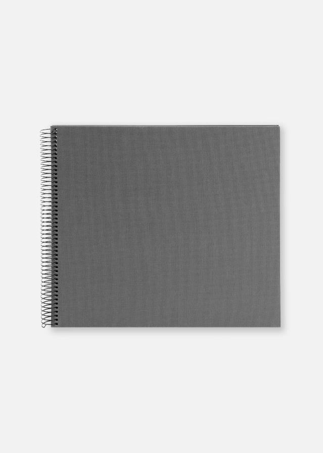 Goldbuch Bella Vista Spiralalbum Grau - 35x30 cm (40 schwarze Seiten / 20 Blatt)