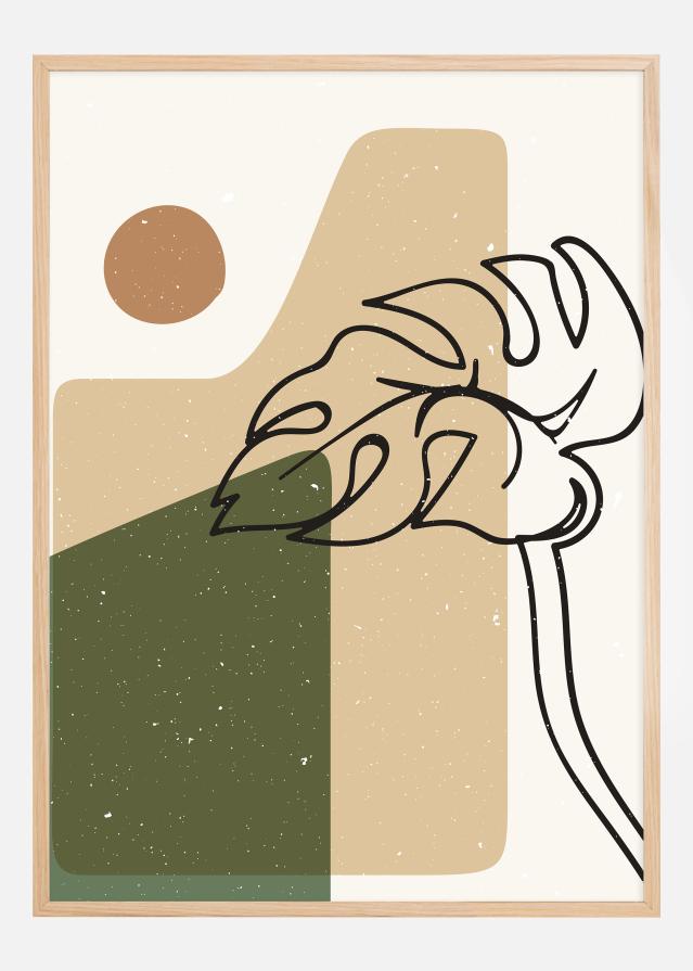 Bildverkstad Abstract composition monstera Poster