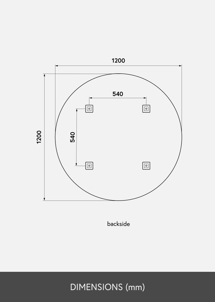 KAILA KAILA Runder Spiegel 120 cm Ø