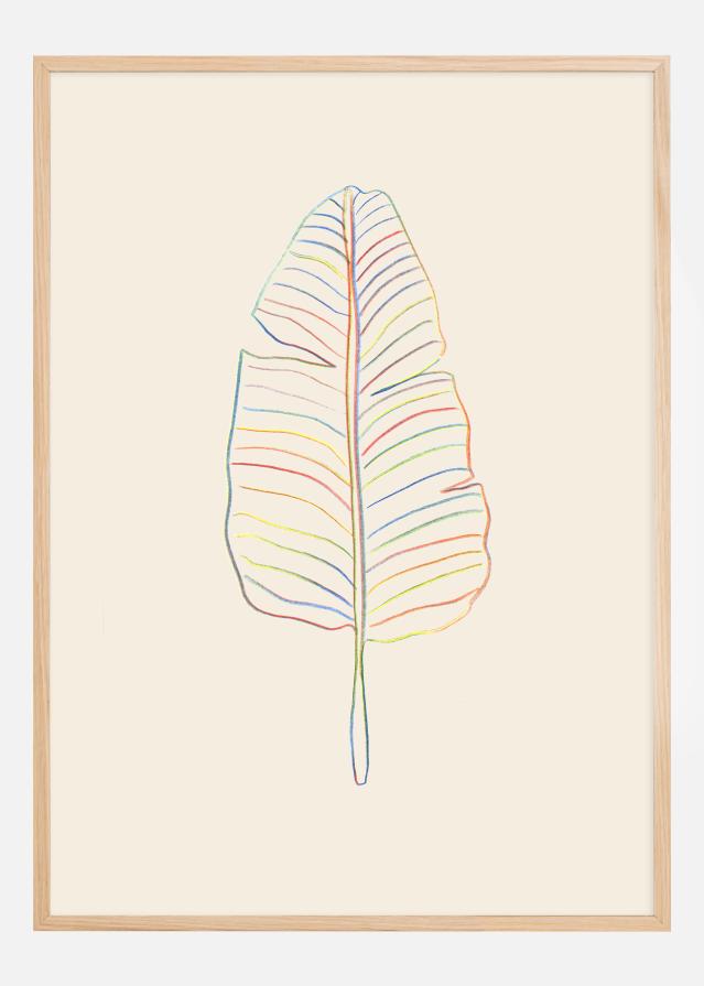 Bildverkstad Banana Rainbow Leaf Poster