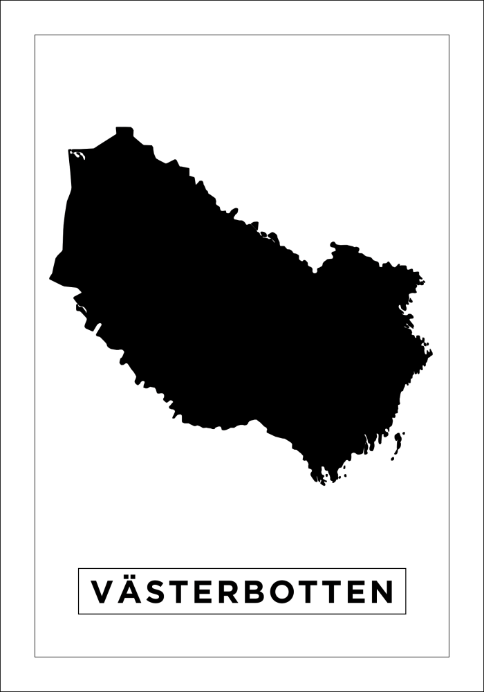 Bildverkstad Map - Västerbotten - White Poster