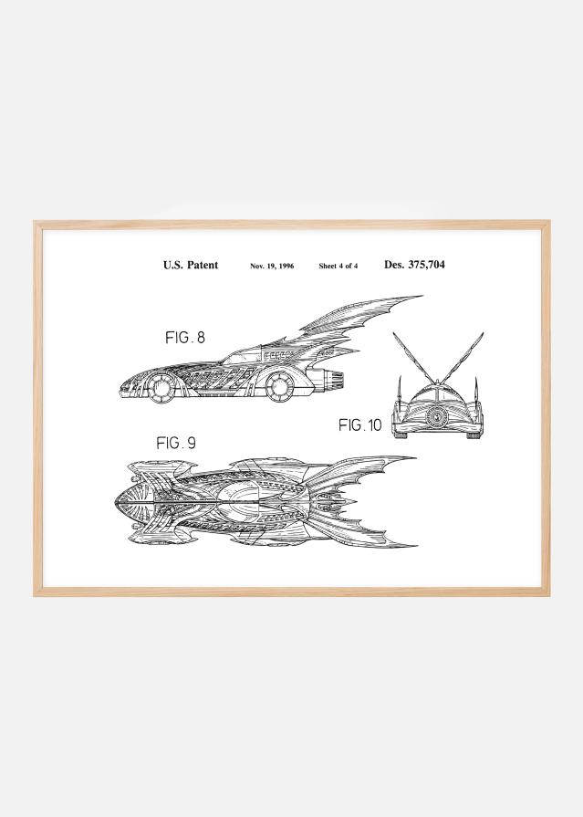 Bildverkstad Patentzeichnung - Batman - Batmobile 1996 IIII Poster