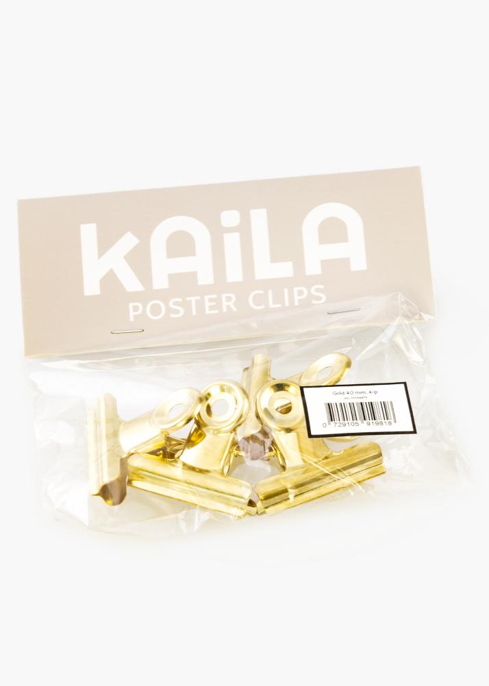 KAILA KAILA Poster Clip Gold 40 mm - 4-p