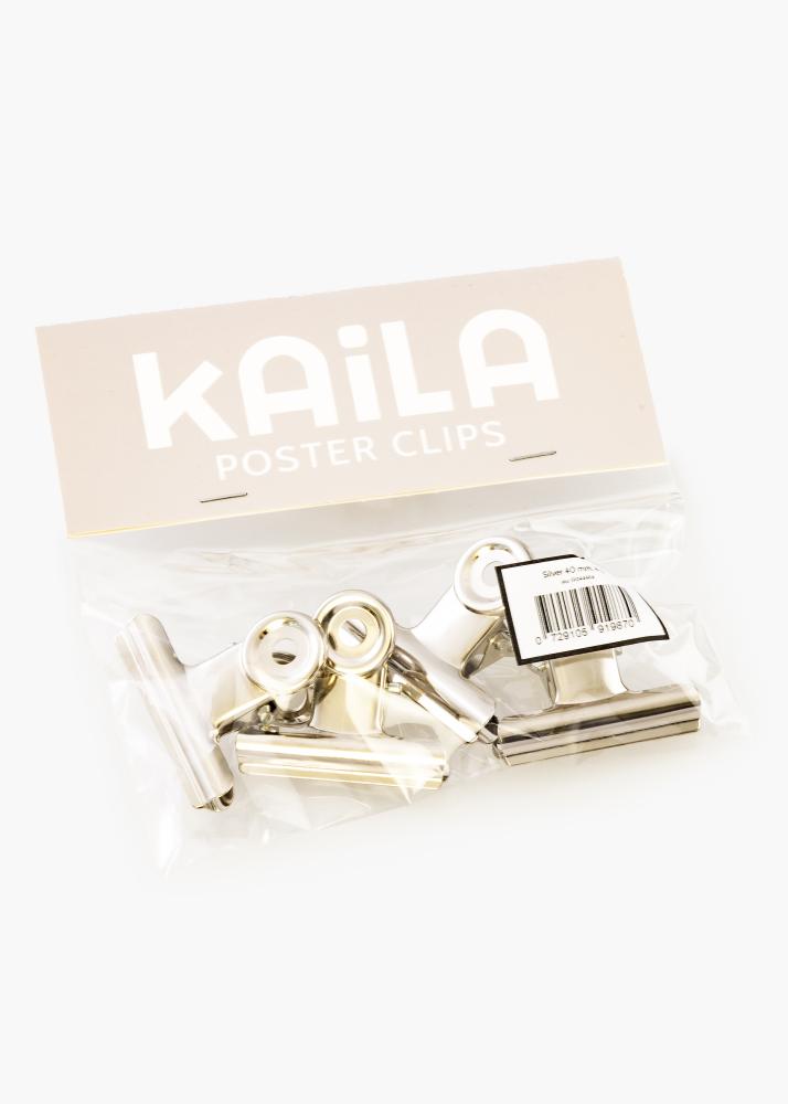 KAILA KAILA Poster Clip Silver 40 mm - 4-p