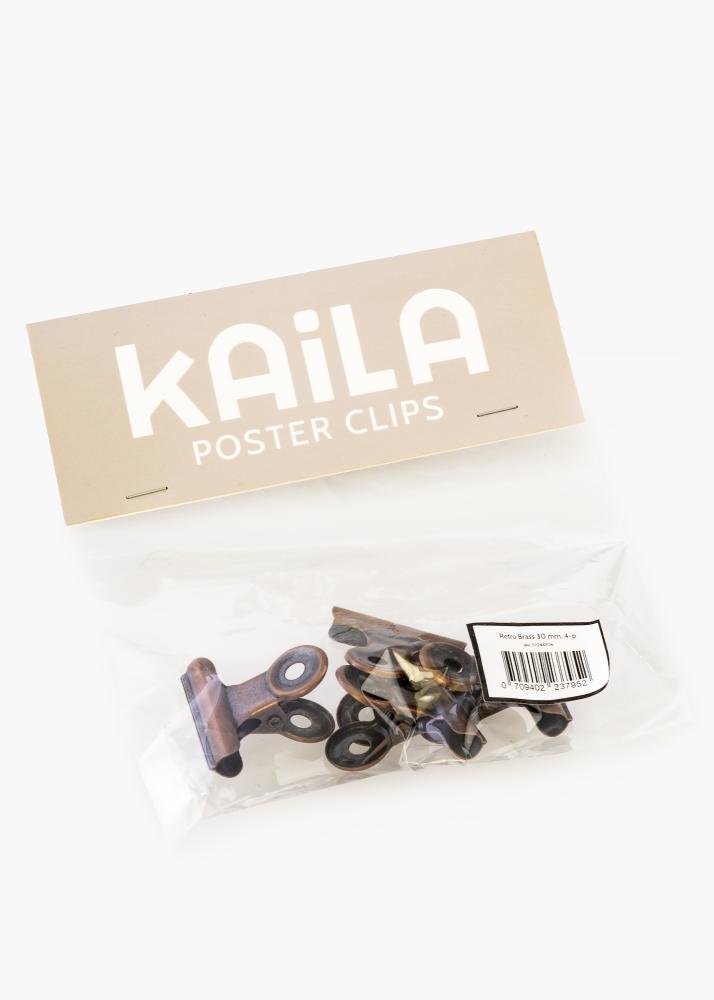 KAILA KAILA Poster Clip Retro Brass 30 mm - 4-p