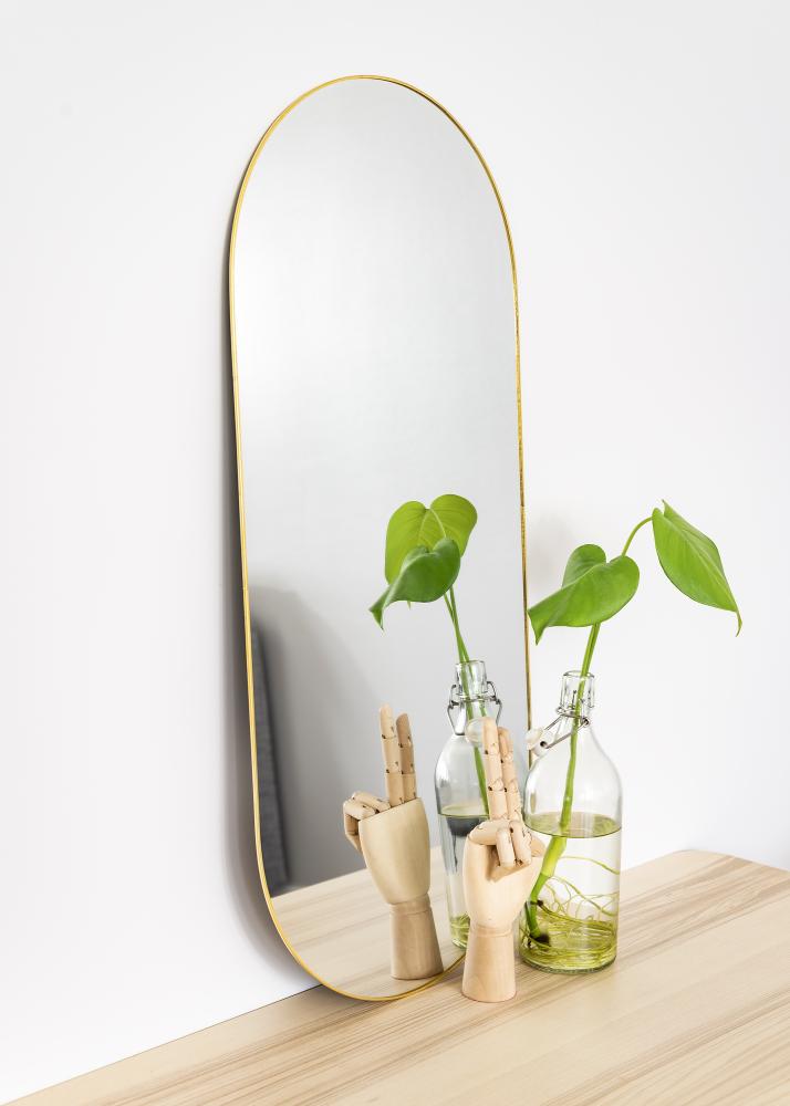 KAILA KAILA Oval Mirror - Thin Brass 35x80 cm