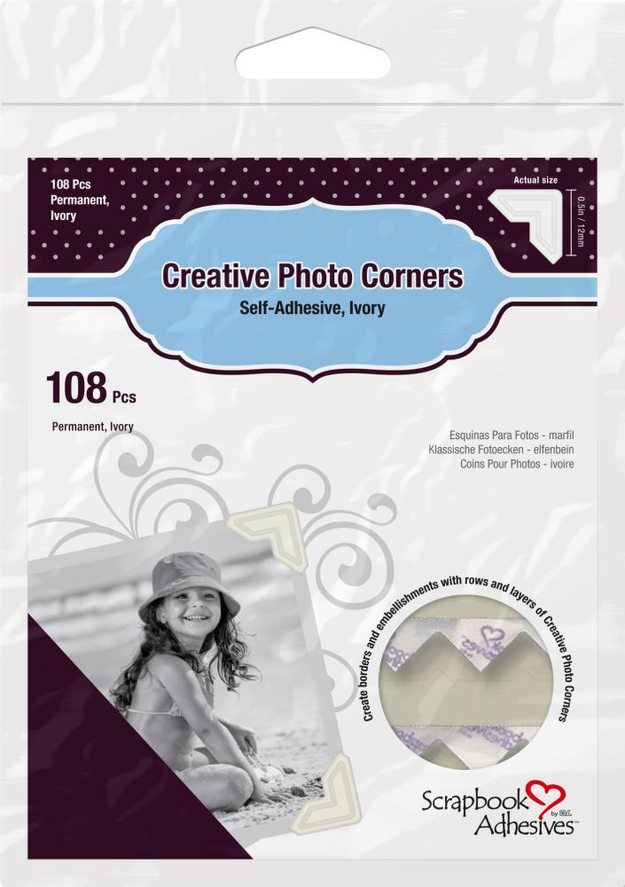 Focus 3L Creative Photo Corners Weiß - 108 St.