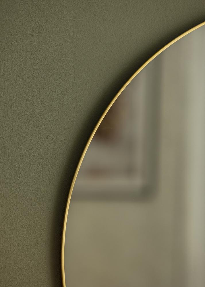 KAILA Round Mirror Jersey - Thin Brass 60 cm Ø