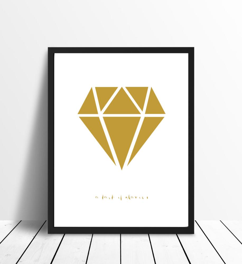 Bildverkstad Diamant - Gold Poster