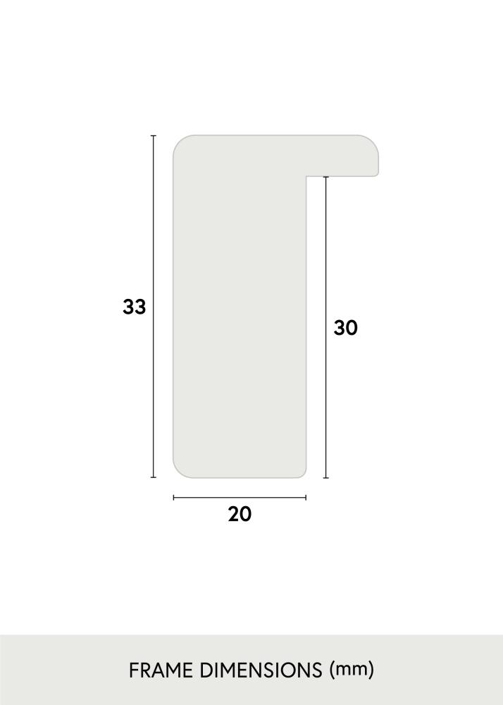 Ram med passepartou Rahmen Falun Gold 70x100 cm - Passepartout Weiß 59,4x84 cm (A1)