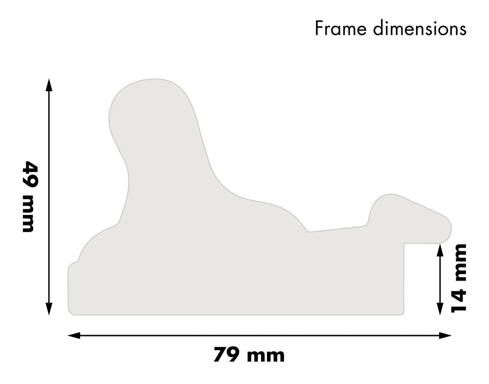 Ramverkstad 60x90 Ombud Rahmen Gysinge Premium Gold - Größe nach Wunsch