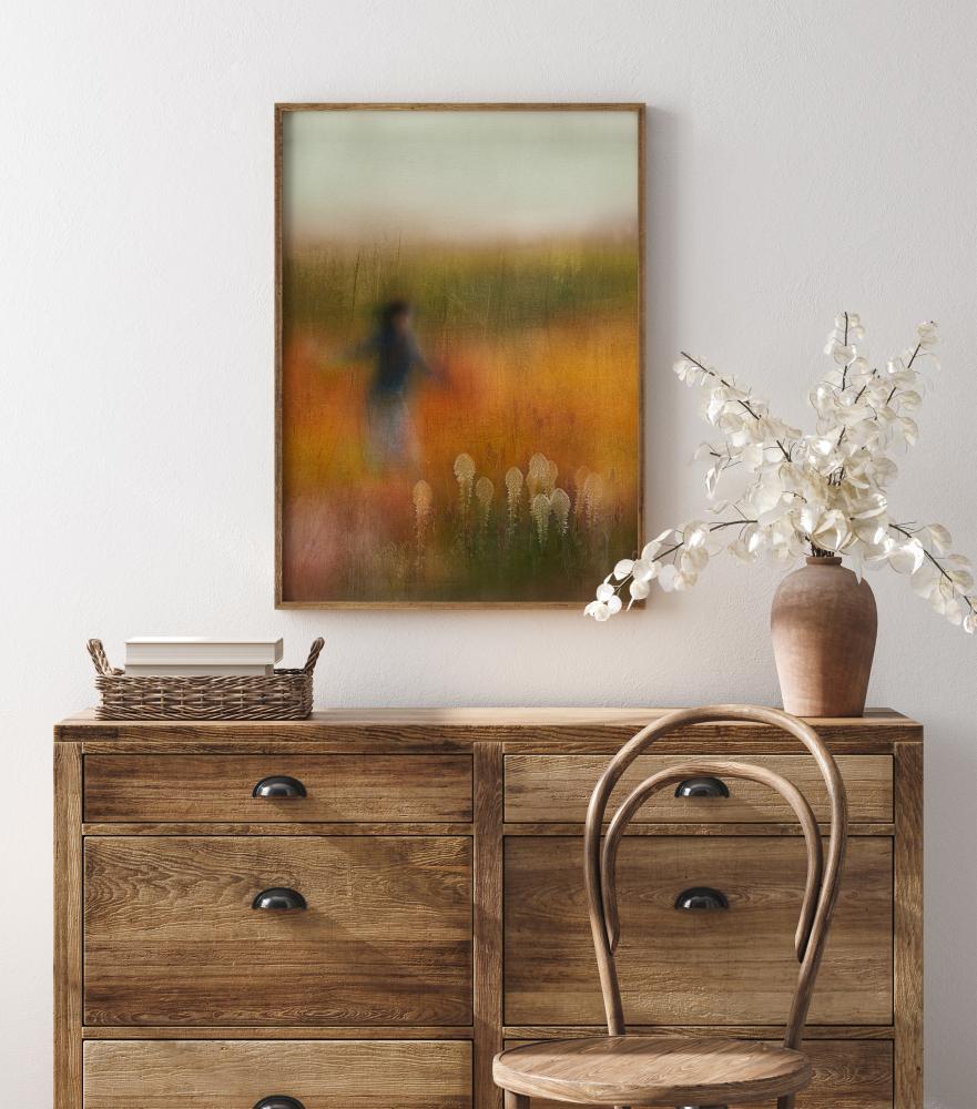 Bildverkstad A Girl And Bear Grass Poster