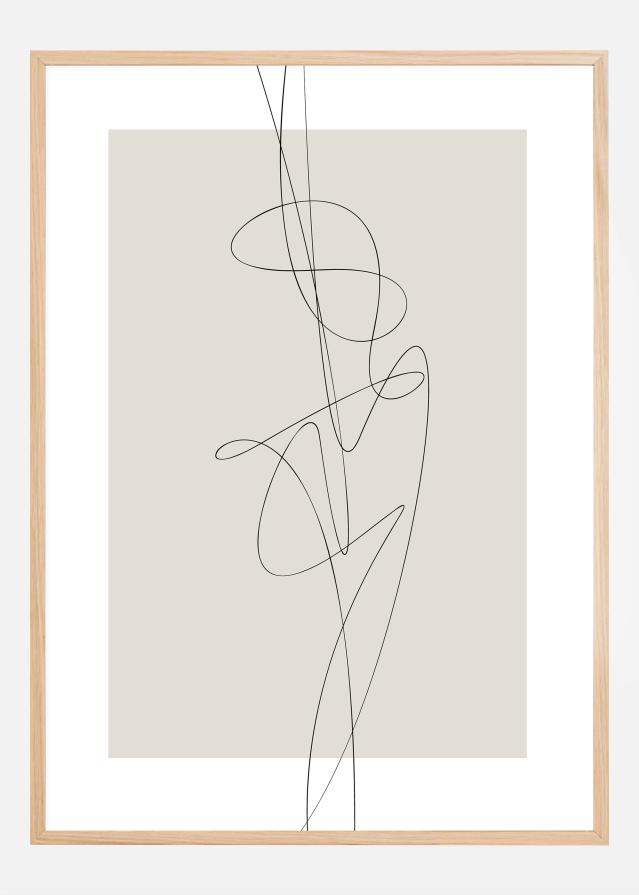 Bildverkstad Beige Abstract Poster