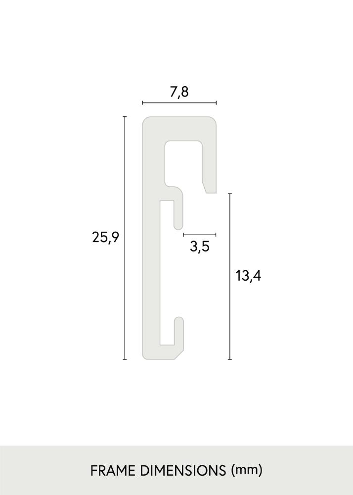 Ramverkstad Rahmen Nielsen Premium Antireflex Blank Schwarz 50x70 cm