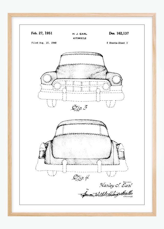 Bildverkstad Patentzeichnung - Cadillac II Poster