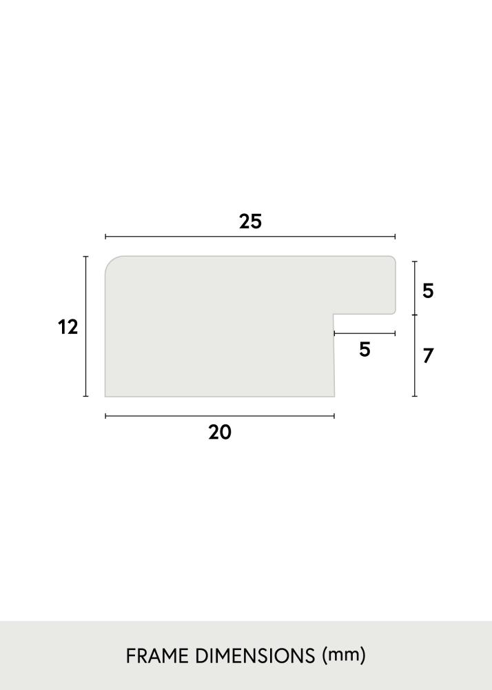 Ram med passepartou Rahmen Trendline Weiß 30x70 cm - Passepartout Weiß 18x57 cm