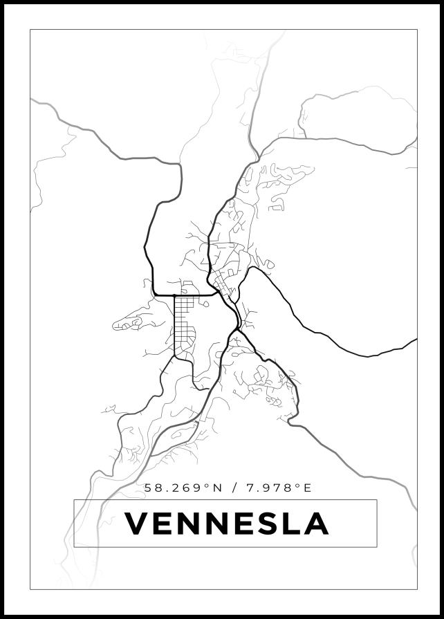 Bildverkstad Map - Vennesla - White