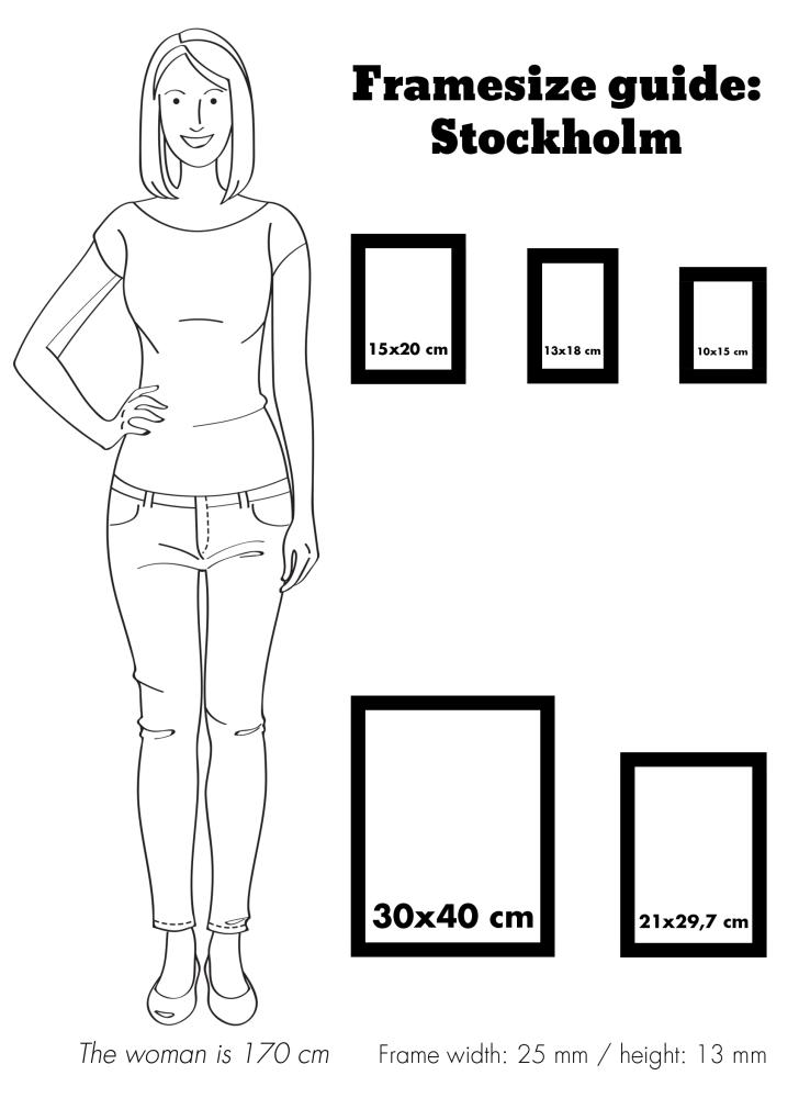 Estancia Rahmen Stockholm Schwarz 40x50 cm