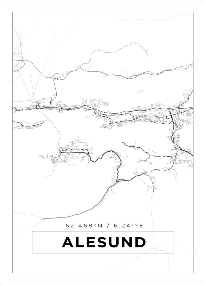 Bildverkstad Map - Alesund - White