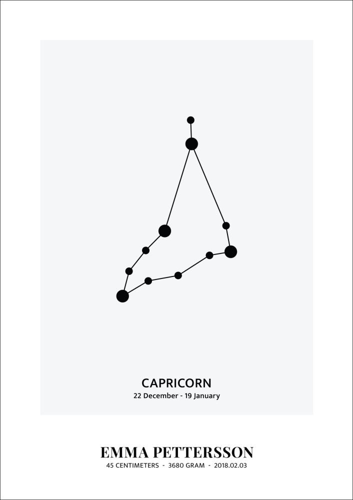 Personlig poster Capricorn - Star Sign