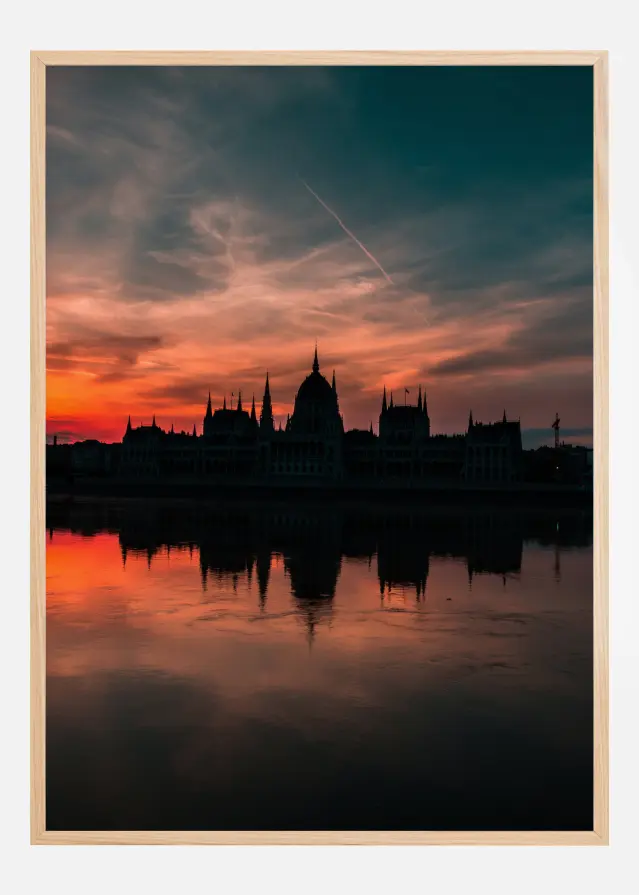 Bildverkstad Sundown Over City Poster