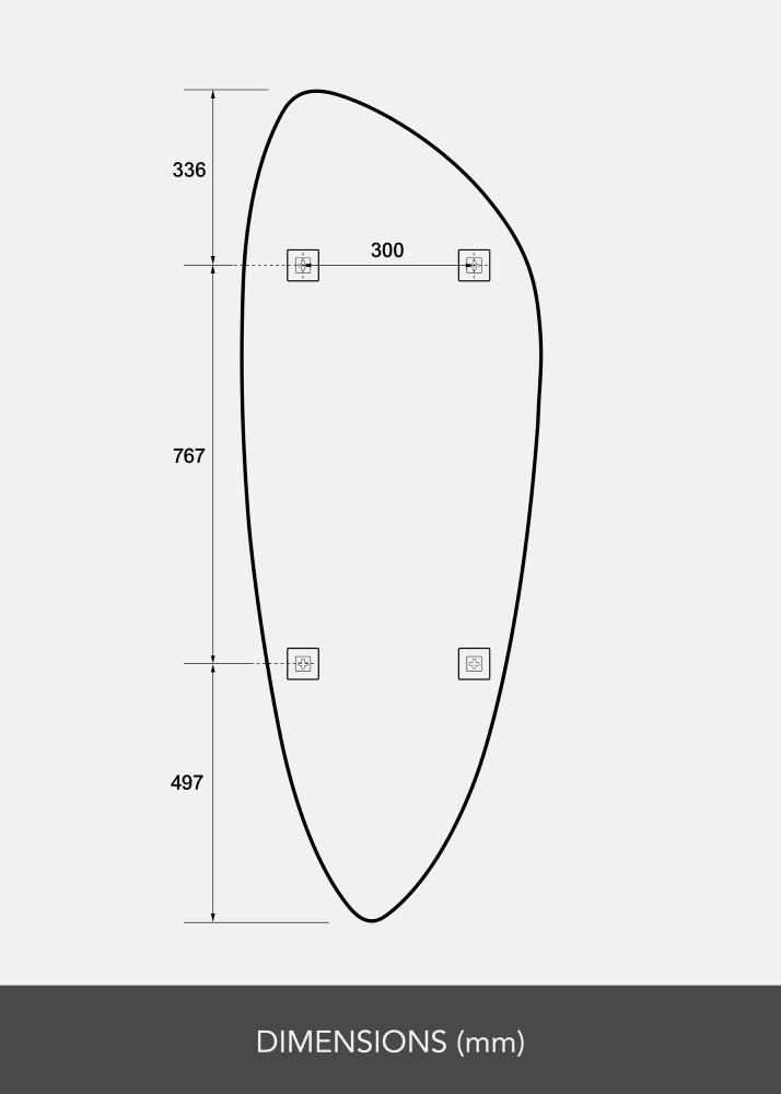 BGA Spiegel Obelisk 160x57 cm