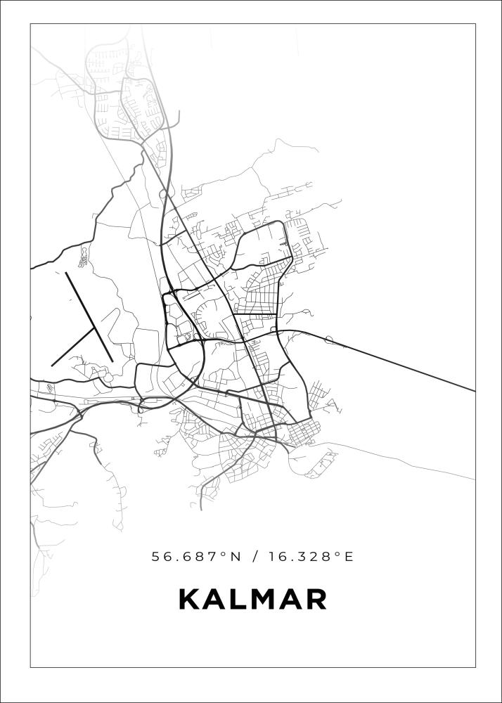 Bildverkstad Map - Kalmar - White Poster