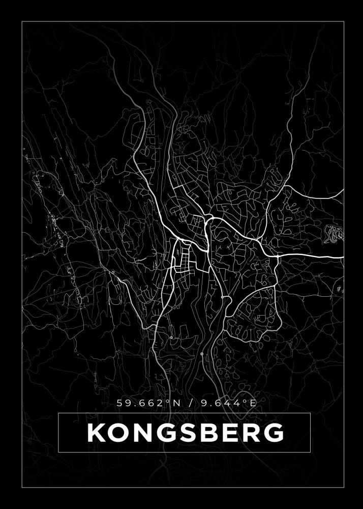 Bildverkstad Map - Kongsberg - Black