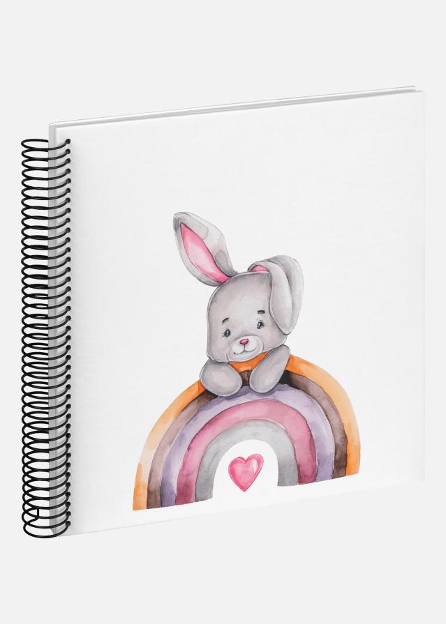 Walther Bunny Malin Spiralalbum Weiß - 24x24 cm (40 weiße Seiten / 20 Blatt)