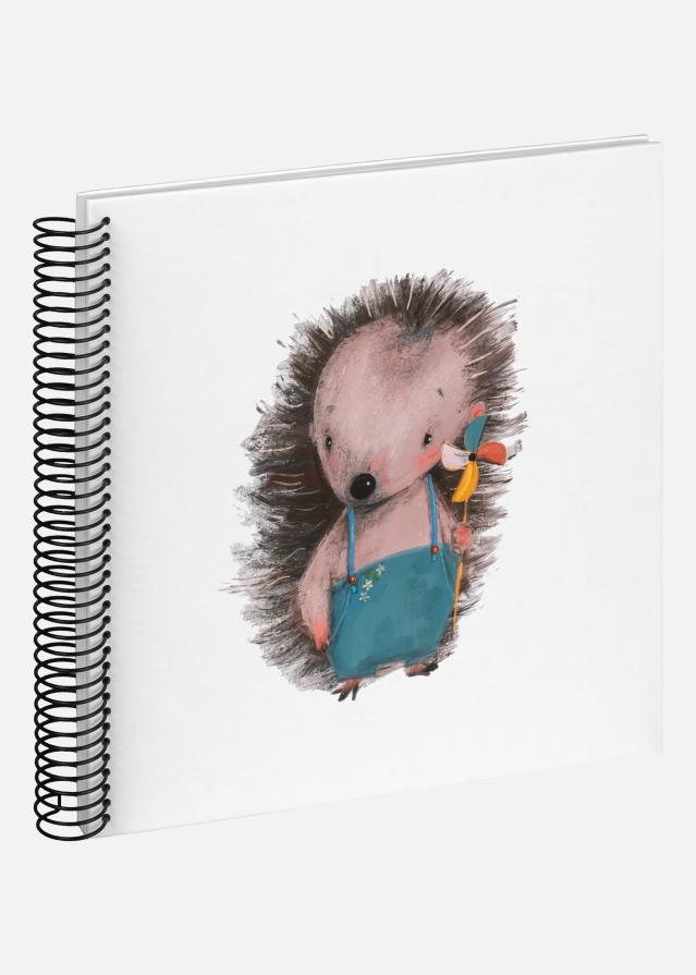 Walther Baby Hedgehog Calisto Spiralalbum Weiß - 24x24 cm (40 weiße Seiten / 20 Blatt)