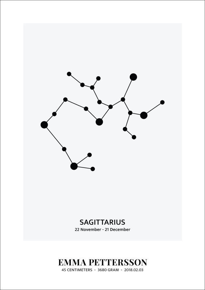 Personlig poster Sagittarius - Star Signs