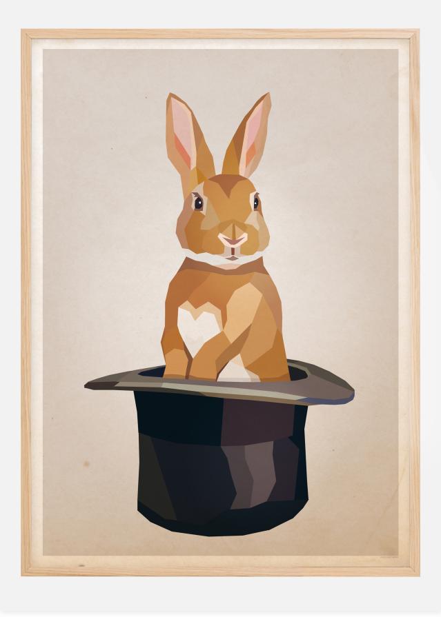 Bildverkstad Rabbit in hat Poster