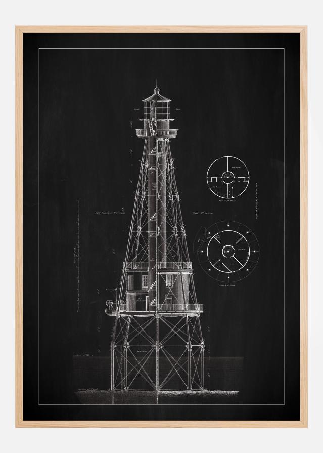 Bildverkstad Schiefertafel - Leuchtturm - Ship Shoal Lighthouse Poster