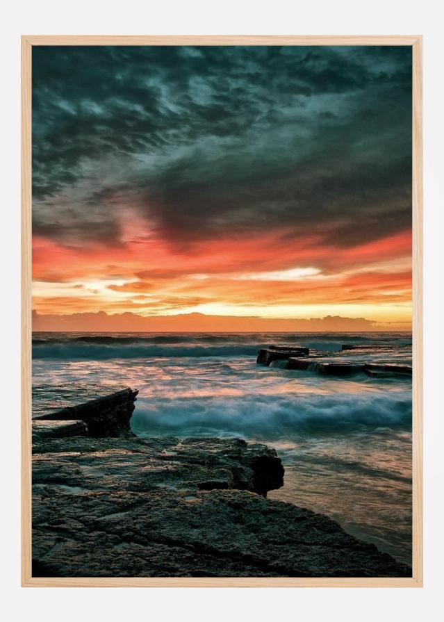 Bildverkstad Sunset Over Water Poster