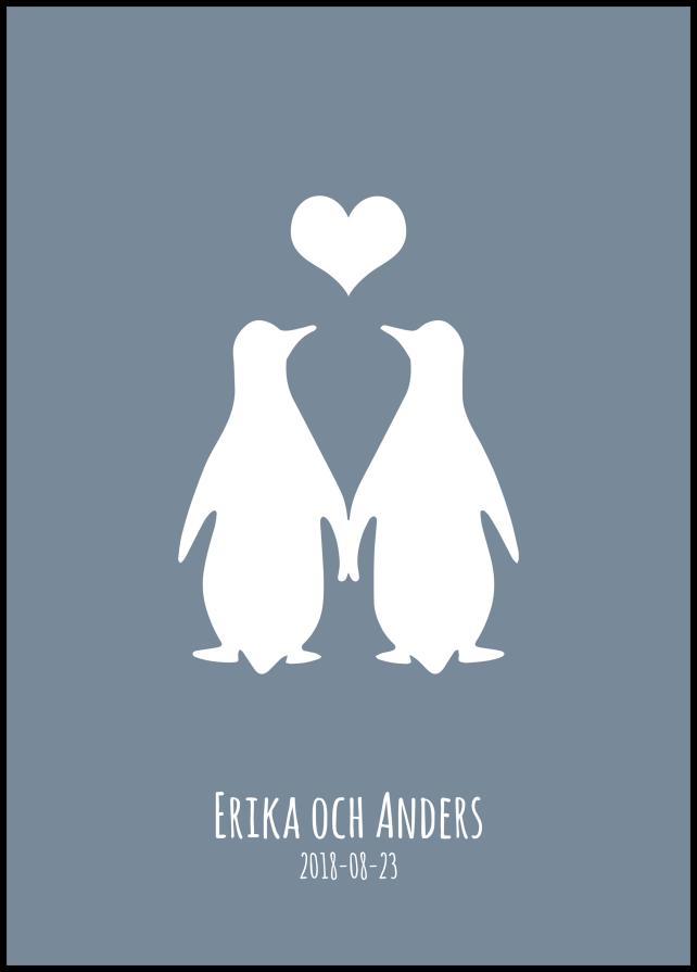 Personlig poster Penguin Love