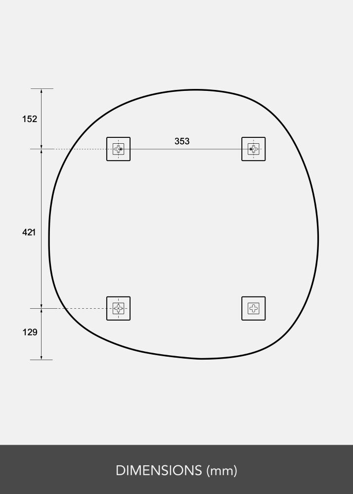 BGA Spiegel Roundy II 70x70 cm