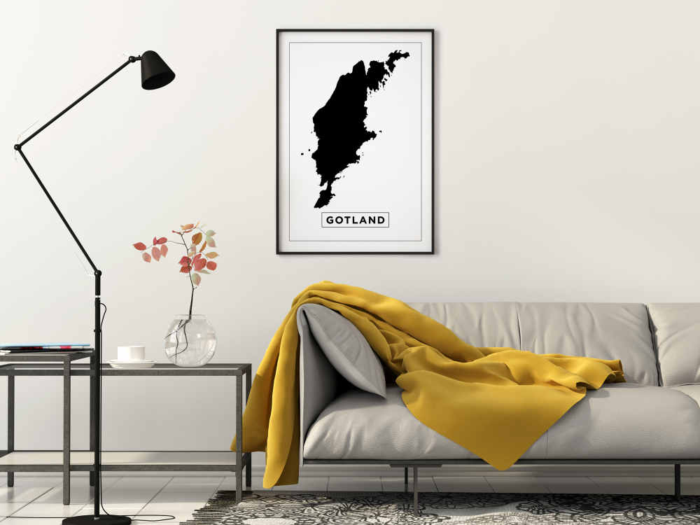 Bildverkstad Map - Gotland - White Poster