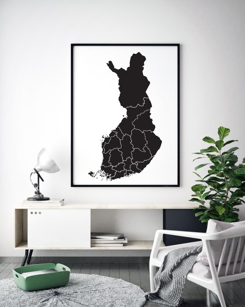 Bildverkstad Map - Finland - Black