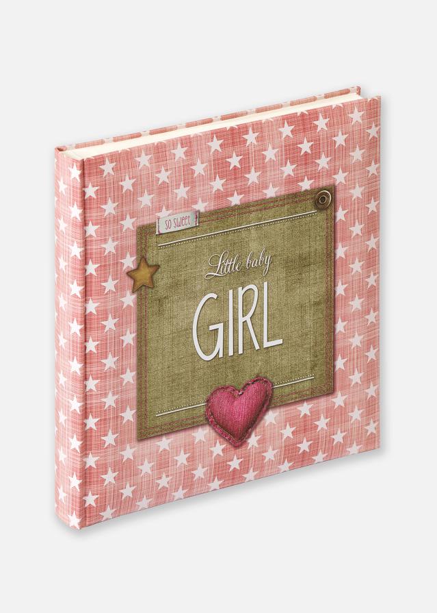 Walther Little Babyalbum Girl Rosa - 28x30,5 cm (50 weiße Seiten / 25 Blatt)