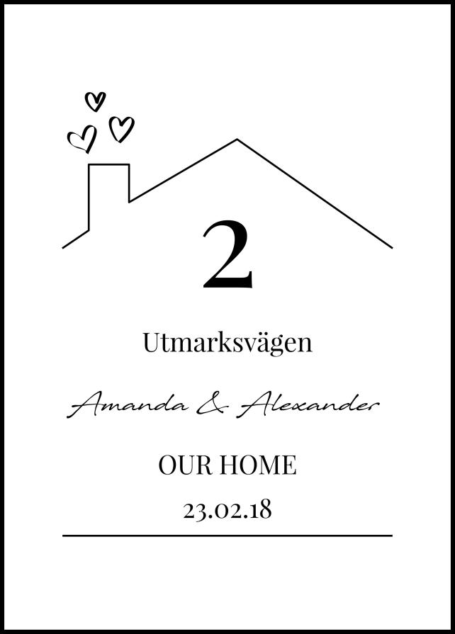 Personlig poster Our Home