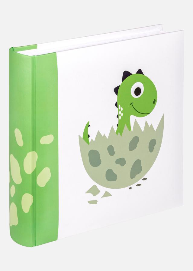 Walther Little Dino Baby-Fotoalbum Grün - 22,5x24 cm (80 weiße Seiten / 40 Blatt)