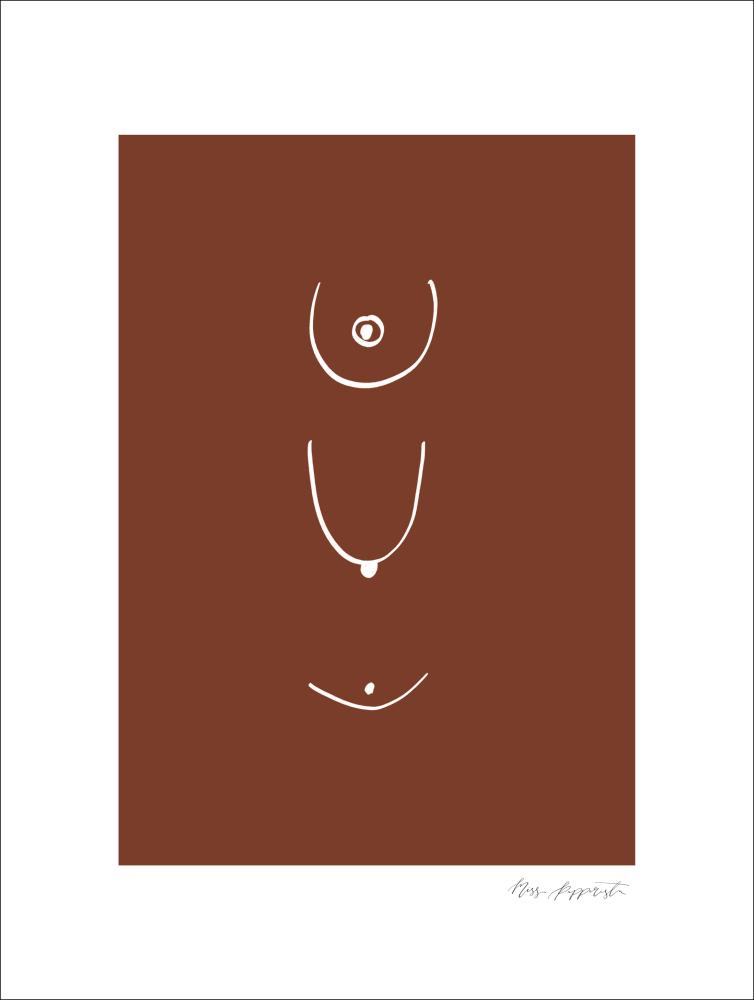 Bildverkstad Thin lines - Brown Poster