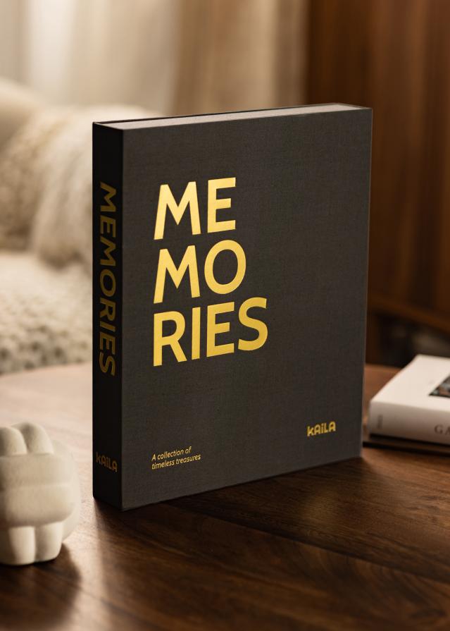 KAILA KAILA MEMORIES Black - Coffee Table Photo Album (60 Schwarze Seiten)